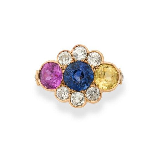 An Edwardian, sapphire and diamond ring