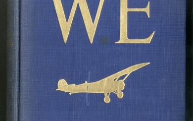 An inscribed 1927 copy of Charles A. Lindbergh's WE, the inner inscribed in ink 'To Flight Lieu...