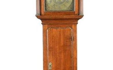 An oak country longcase clock, 18th century