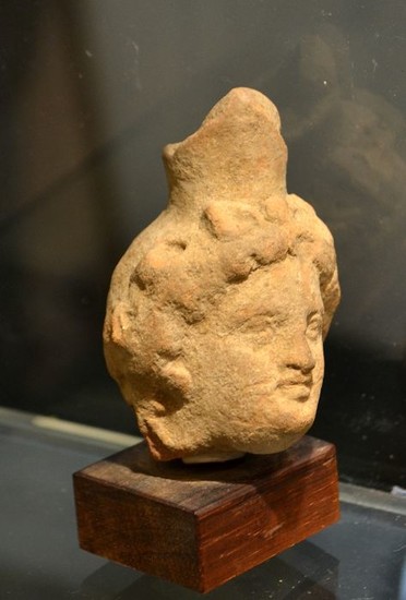 Ancient Greek Terracotta Femalevotive head.