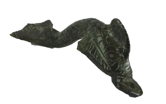 Ancient Roman Bronze Dolphin figure.
