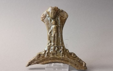 Ancient Roman Ceramic Handle Lead Glazed with Dionysos