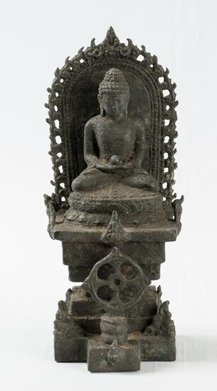 Antique Indonesian Style Bronze Javanese Amitabha