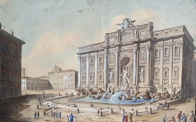 Artista romano del XVIII secolo - Fontana di Trevi,Roma