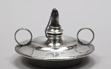 Arts & Crafts Hammered Silver Miniature Cigar Lamp