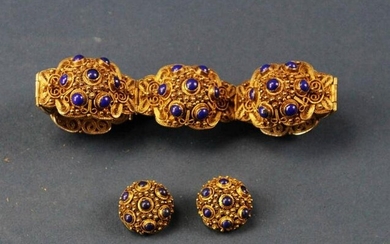 Austro-Hungarian Bracelet and Pair of Earrings