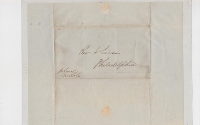 Autograph Letter from Godfrey Levi of Liverpool, England to Rev. Isaac Leeser in Philadelphia, Pennsylvania, U.S.A. dated April 26, 1850, providing statement of account Leeser had with Levi ias of April 26, 1850. It refers to subscriptions of the...