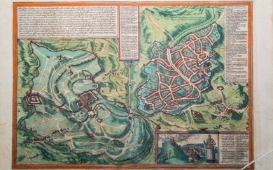 BRAUN & HOGENBERG, MAP OF JERUSALEM AND TEMPLE