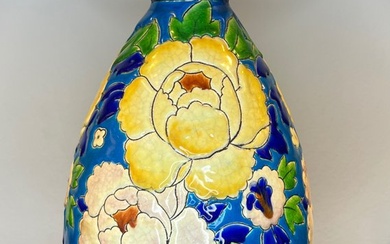 Boch Frères, Keramis, Keramis Boch - Charles Catteau - Vase - Ovoid vase with flat neck - Creamware