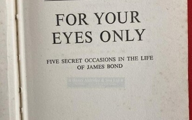 Books: Ian Fleming, James Bond 'For Your Eyes Only',...