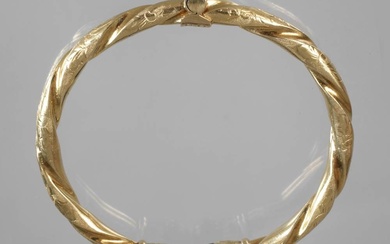 Bracelet avec lapis-lazuli 1ère moitié du 20e siècle, or jaune estampillé 585, avec mécanisme à...