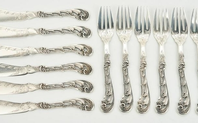 Carl Frey & Sohne Silver Fish Forks and Knives
