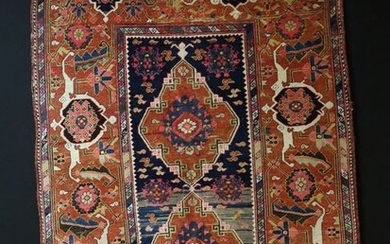 Carpet, Antique Azerbaijan - Wool on Wool 129 x 216 cm - First half 20th century