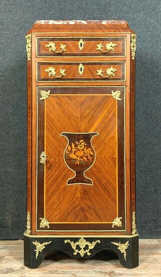 Ceremonial furniture in precious wood marquetry - Louis XVI - Bronze, Marble, Rosewood, Wood - Circa 1800