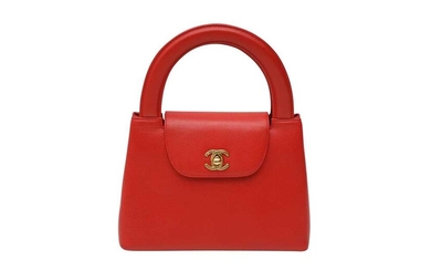 Chanel Red Top Handle Mini Kelly Bag