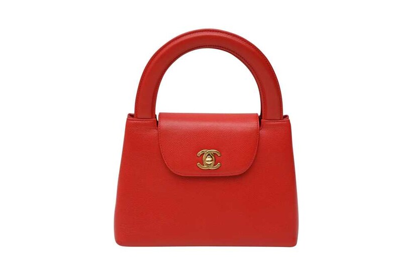 Chanel Red Top Handle Mini Kelly Bag