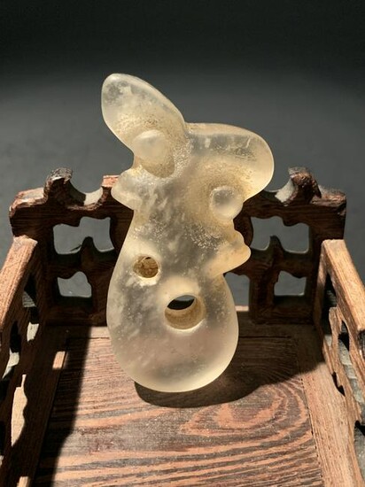 Chinese Hongshan Culture Crystal Pig Dragon