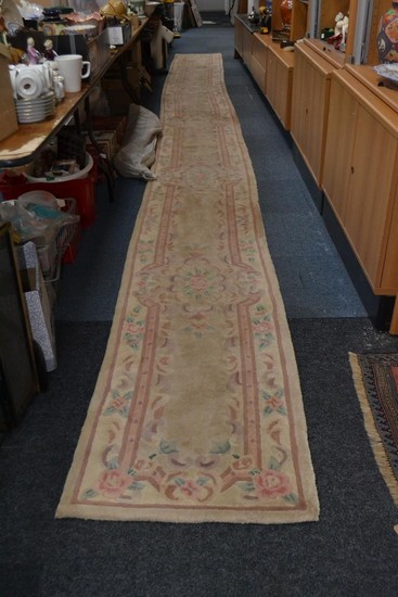 Chinese quality very long runner rug, specially commissioned...