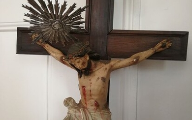 Christ, Cross, Crucifix (1) - Silver, Wood - First half 18th century