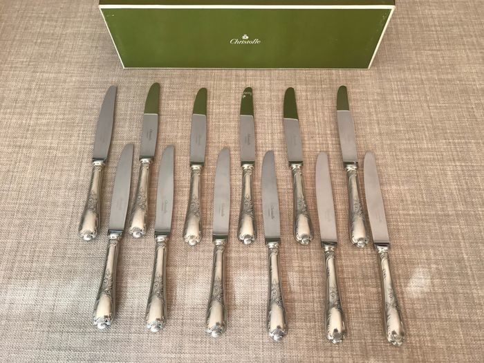 Christofle modèle Marly- Dessert knives (12) - Silver plated