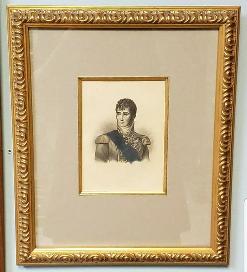 Circa 1880 Framed Jerome Bonaparte Photo-Etching After