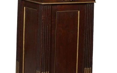 Classical Style Parcel Gilt Walnut Pedestal, 19th c., H.- 47 in., W.- 19 in., D.- 17 1/2 in.