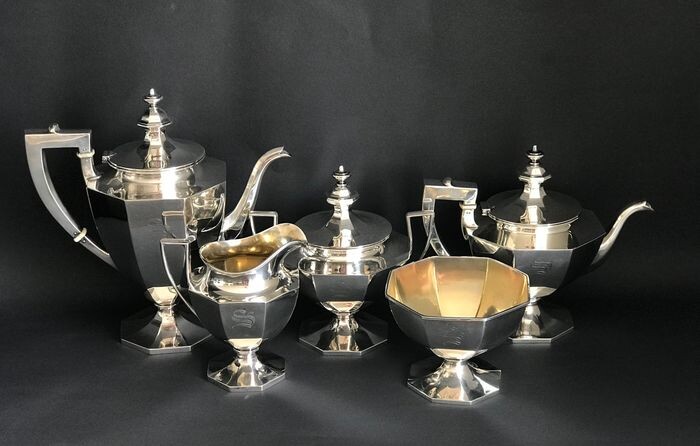 Coffee and Tea Service (5) - 925 Sterling Silver Gorham -U.S. - Early 20th century - Silver - U.S. - Early 20th century