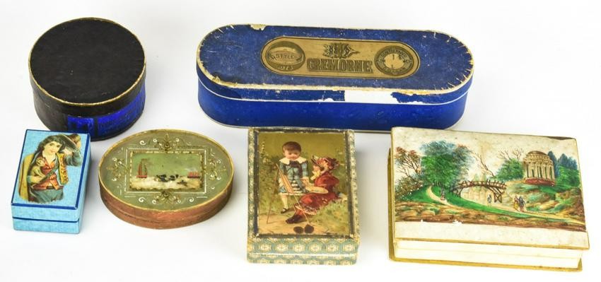 Collection Antique 19th C Candy & Accessory Boxes