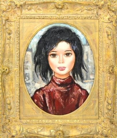 Contemporary Portrait Painting of Young Woman