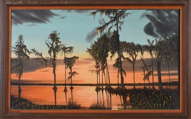 Cypress Gardens, Florida. Large Oil Painting.