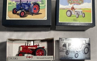 Diecast: A collection of assorted model tractors to include: Britains...