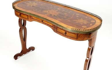 Diminutive French Marquetry Inlaid Writing Desk