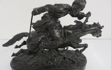 E. NAHCEPE A late 19th century Russian patinated bronze...