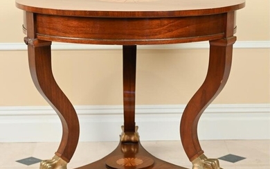 EMPIRE-STYLE INLAID ROUND CENTER TABLE