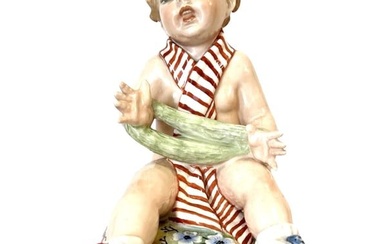Early 19th Century Italian Porcelain Box Figure