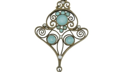 Early 20th century silver pendant, Marius Hammer
