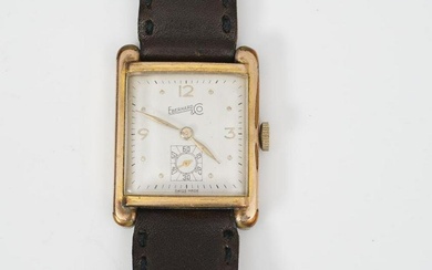 Eberhard & Co., gold-plated, no. 410490, manual winding, cal. ETA 1220, on leather strap with