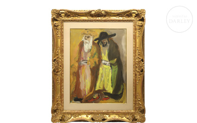 Emmanuel Mané-Katz (1894 - 1962) "Two rabbis"