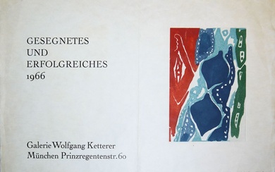 Ernst Wilhelm Nay, Farbaquatinta 1965-7, für Galerie Wolfgang Ketterer zum Jahreswechsel 1965/66, selten