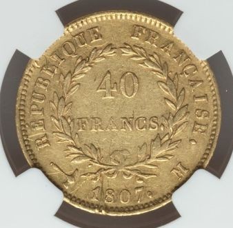 France - 40 Francs 1807-M Napoléon I - Gold