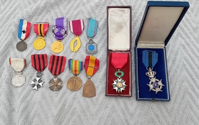 France - Medal - Médailles militaire et civiles belges et françaises