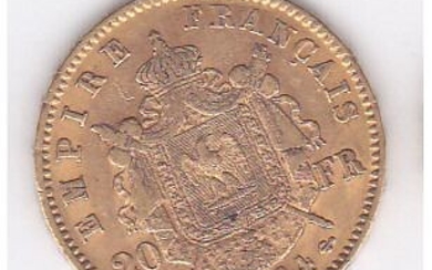 France. Napoléon III (1852-1870). 20 Francs 1864-A, Paris