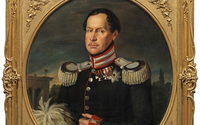 Franz Krüger (1797 Großbadegast - 1857 Berlin) attr ; Roi Frédéric-Guillaume III de Prusse Portrait...