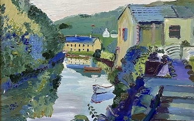 Fred YATES (1922-2008) Lostwithiel Oil on board, signed, 60 ...