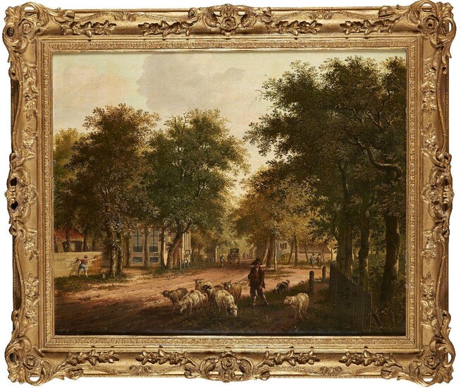 Fredericus Theodorus Renard, Dutch 1778-1820- Outskirts of a Dutch town,...