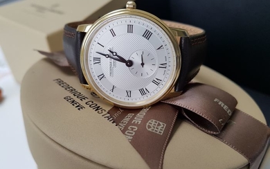 Frédérique Constant - slimline luxury gold plated men watch + 2 free Italian hand made strap - Men - 2019