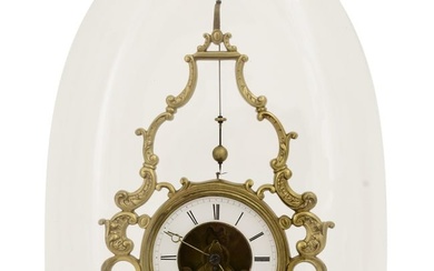 French Gilt Brass Conical Pendulum Mystery Clock with Dome