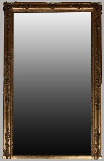 French Gilt and Gesso Overmantel Louis XV Style Mirror