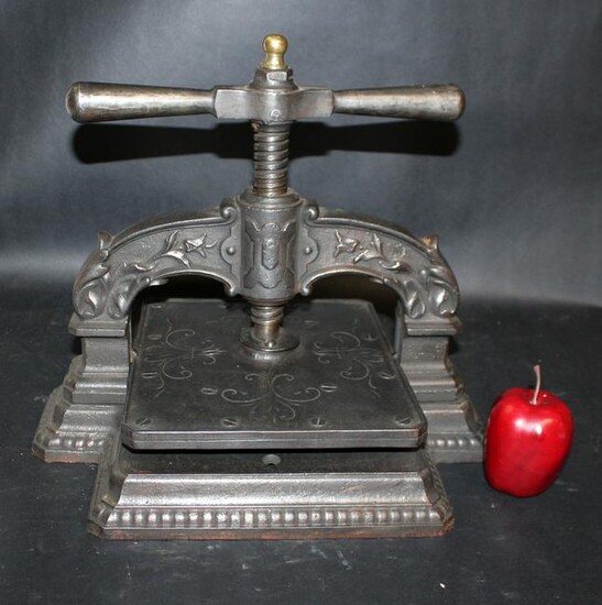 French cast iron book press