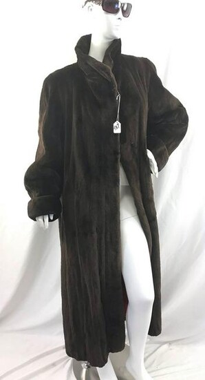 Full Length Sheared Mink Fur Coat